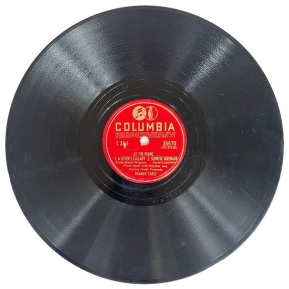 Frankie Carle At The Piano A Lovers Lullaby 10in Shellac 78 RPM Columbia 35570 - Picture 1 of 4